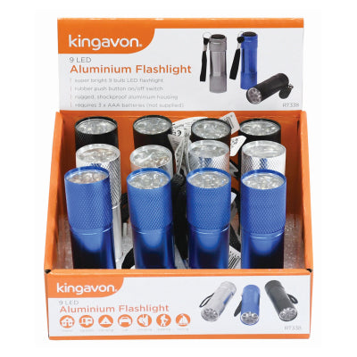 Kingavon 9 LED Torch Aluminium