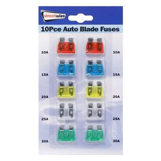 Streetwize 10pc Mixed Blade Fuse Set