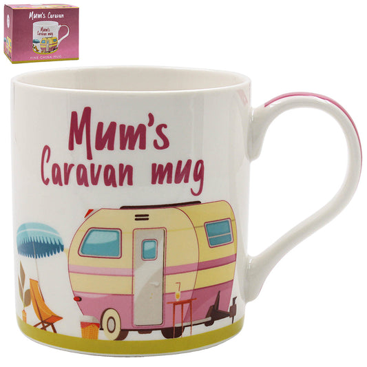 Mum's Caravan Mug - Fine China