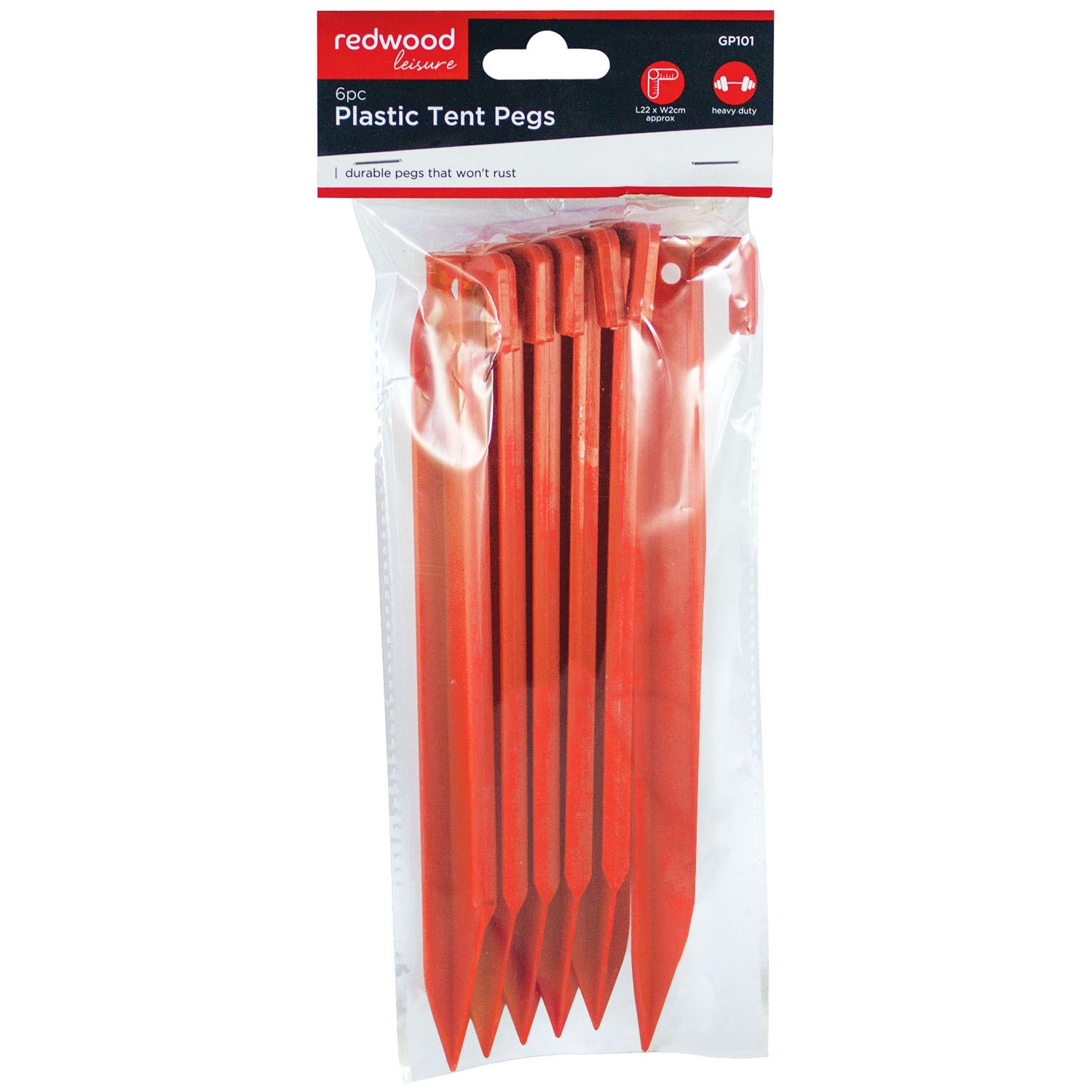 Plastic Tent Pegs x 6 from Camperite Leisure – Campsite Wholesale