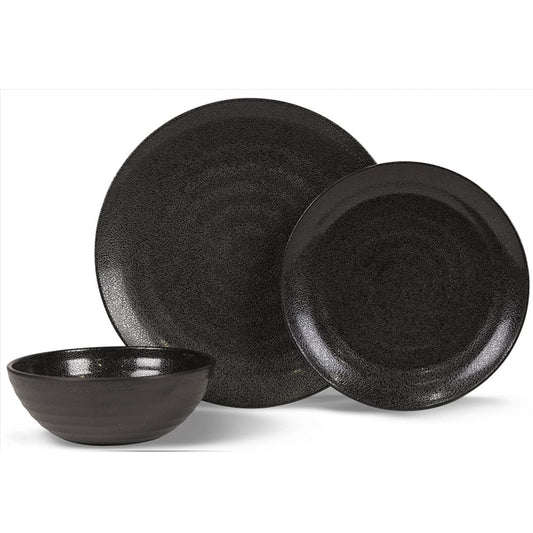 Kampa Ebony Cobble 12 piece Melamine Set